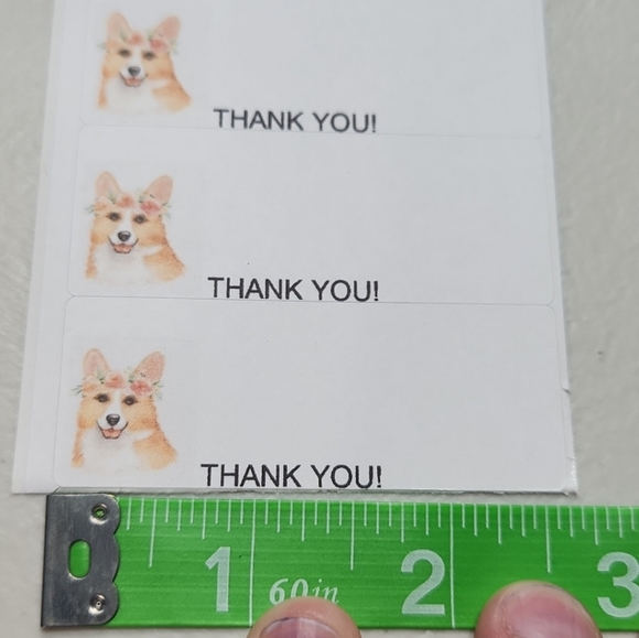 Puppy W/Floral Crowns Business Thank You Cards 50pk & 100 Thank You Stickers - Picture 8 of 11